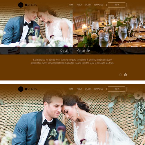 Wedding/event service webdesign