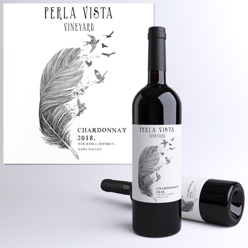 Modern and Elegant Wine Label.