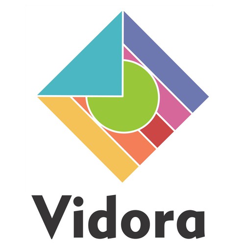 Logo concept for Vidora, video app icon