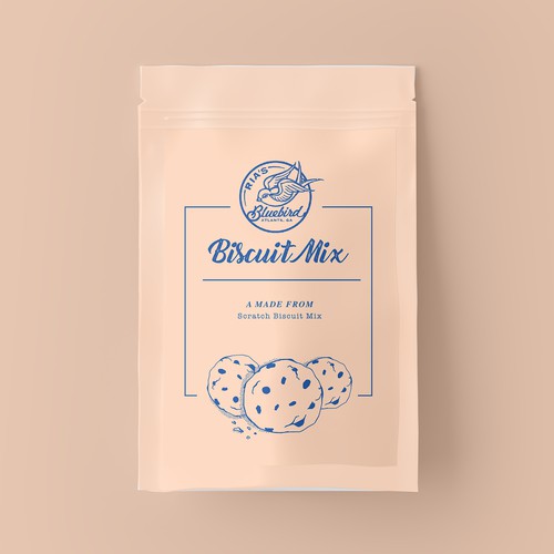 scratch biscuit mix package design
