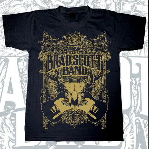 Create an eye catching T Shirt design for hot rockin' country band!!!