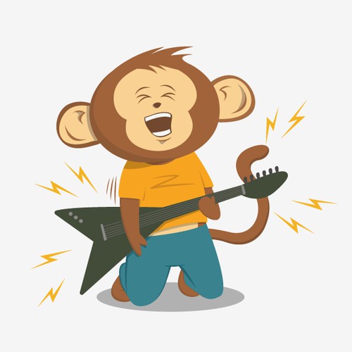 Create a cheeky monkey mascot