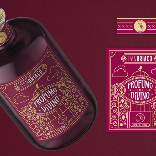 Stylish label for Wine perfume