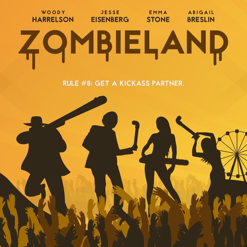Zombie Land poster (yellow)