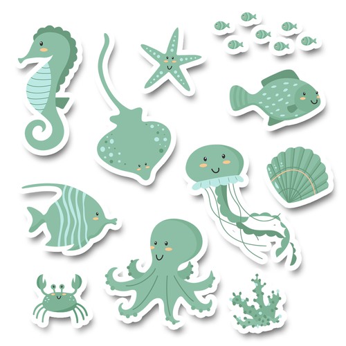 Ocean stickers