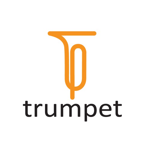 Create a visually appealling logo for a Nightlife curator app 'Trumpet'