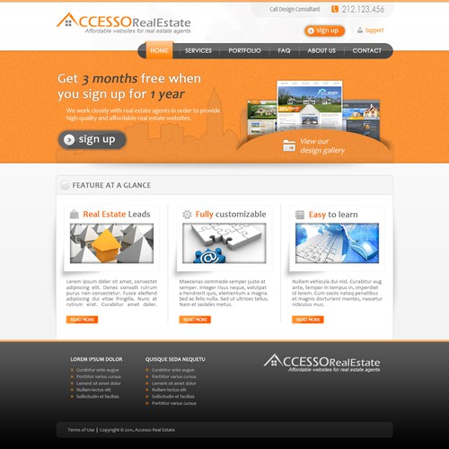 Website design for Accesso Real Estate