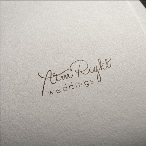 Concept Logo for Aim Right Weddings