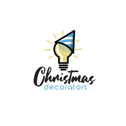 Logo concept for christmas light decoration