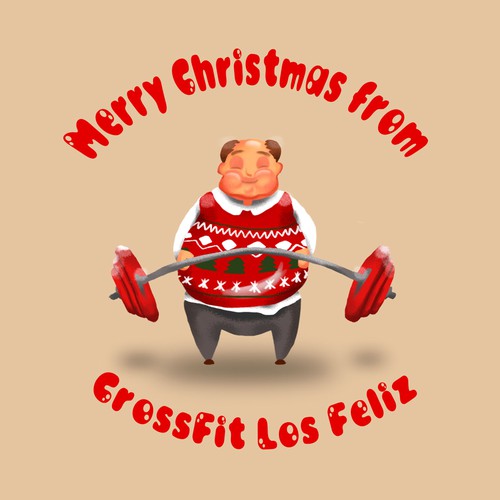  CrossFit Holiday postcard design