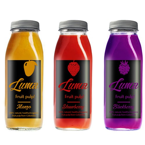 Organic fruit pulp bottle design