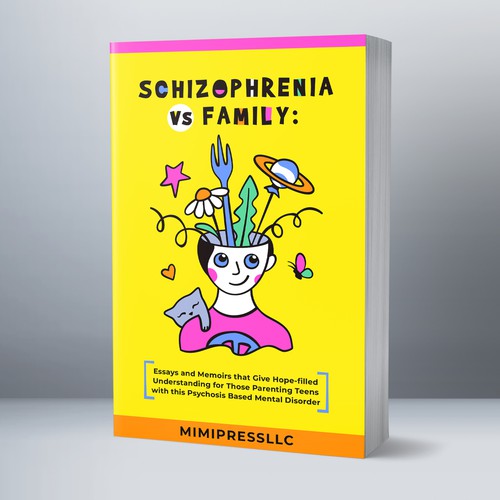 Book cover design for a book on schizophrenia