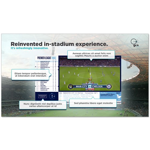 Introduction graphic for a new Stadium Expericence Package