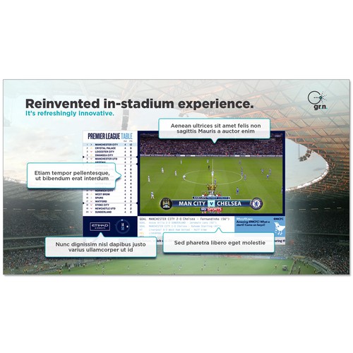 Introduction graphic for a new Stadium Expericence Package