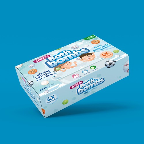 Kids sports bath bombs box