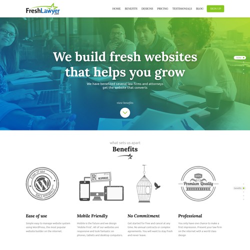 Responsive website design for Law Company.