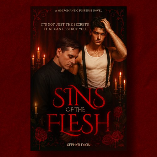 Sins of the Flesh – MM Romance Book Cover Design