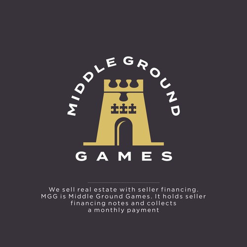 A logo design blending real estate and a games
