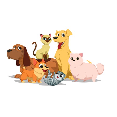 Cartoon pets