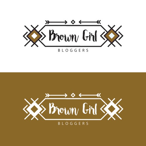 Modern and youthful logo for Brown Girl Bloggers