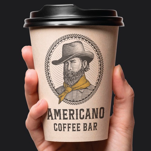 Logo Design for Americano Coffee Bar 