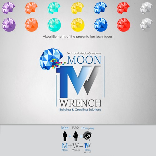 Unique Logo for MoonWrench Company.