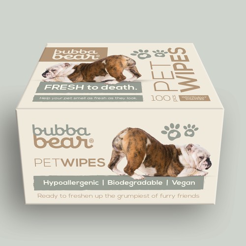Pet wipes packaging box