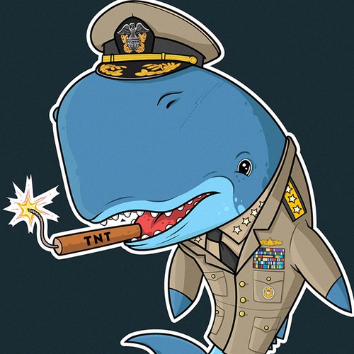 Cartoon Captain Whale