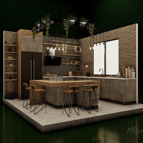 Kitchen Design - Industrial Style  