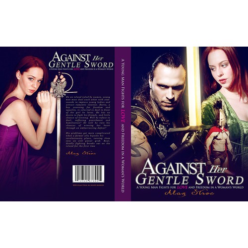 Create a cover for a Dystopian/Young Adult novella: Against Her Gentle Sword