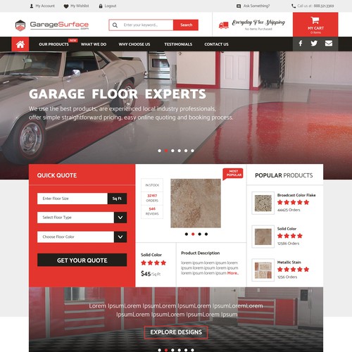Garage Floor Expert Web design