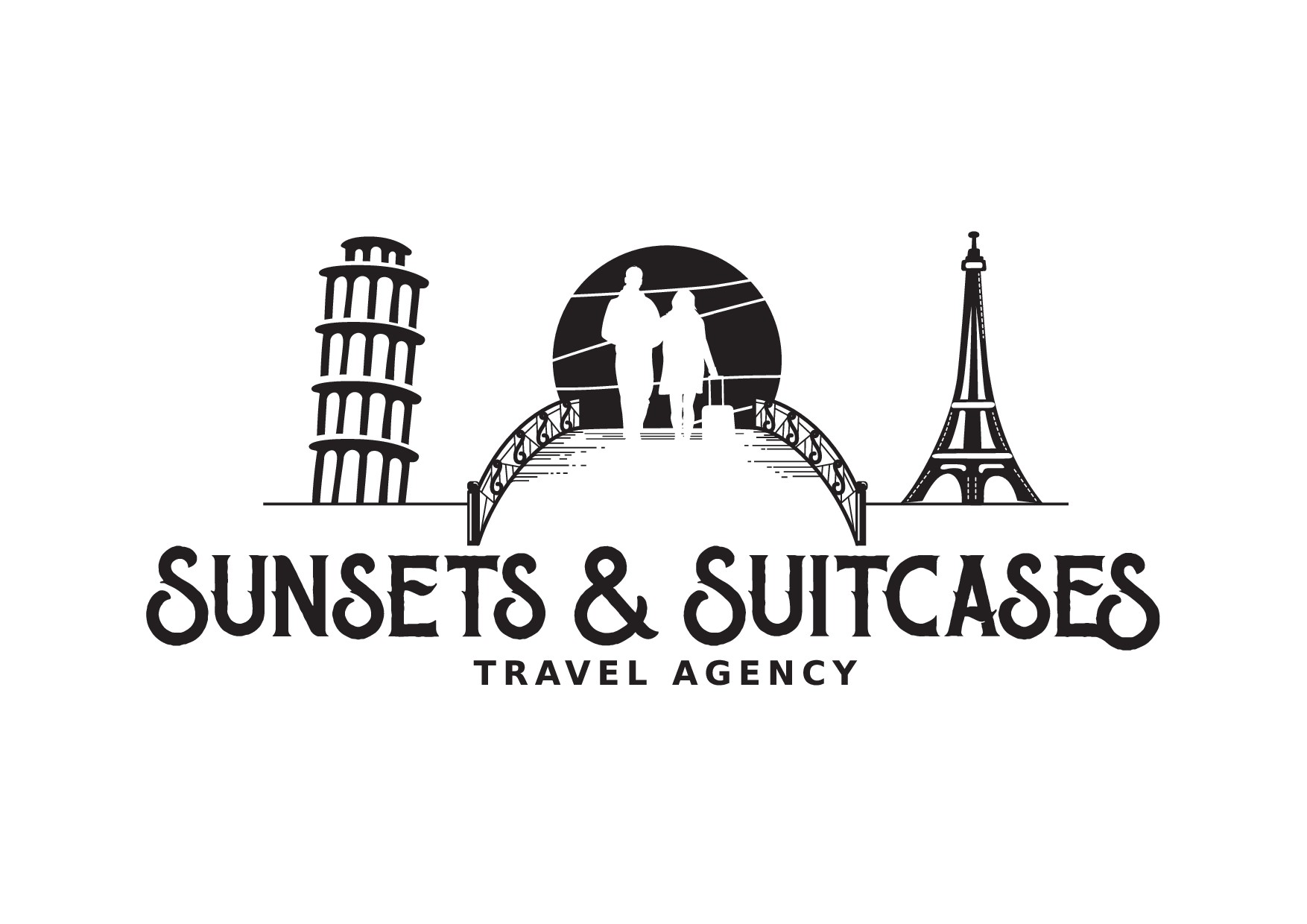 Design a romantic travel agency logo