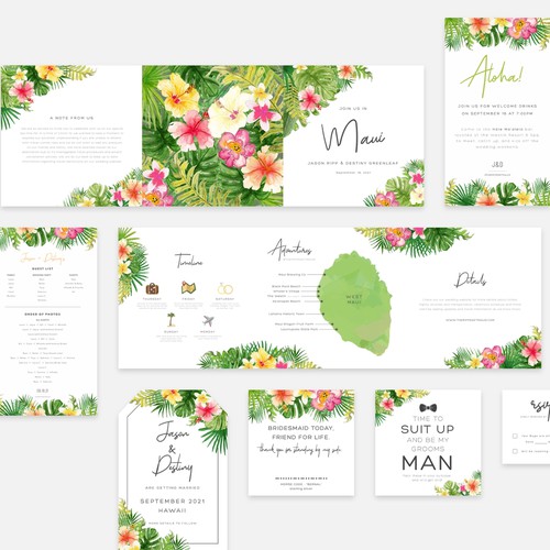 Tropical Destination Wedding Kit