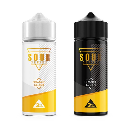 "Sour Series" e-juice label design