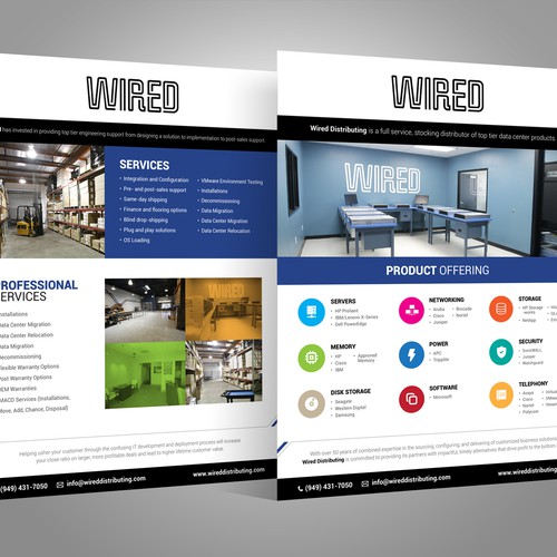 Create a Line Card brochure for Wired Distributing