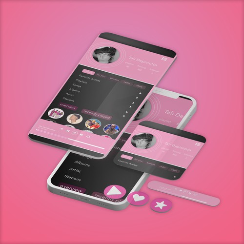 playlist UI Design for Mobile Application