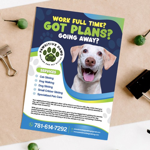 Flyer for a high end pet care company
