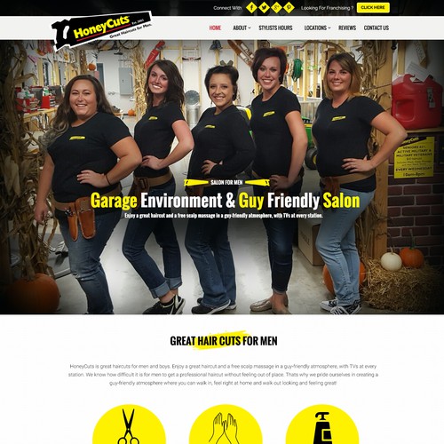 Homepage Design for Salon