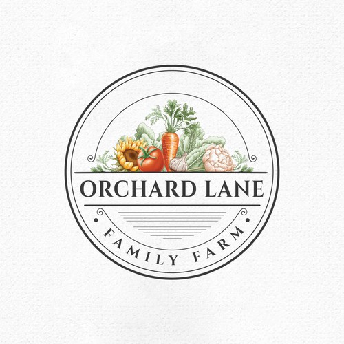 Logo for Orchard Lane Family Farm.