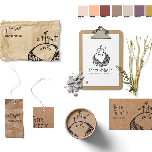 Organic Logo and color palette for Terre Rebelle 
