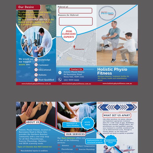 brochure design for holistic physio fitness