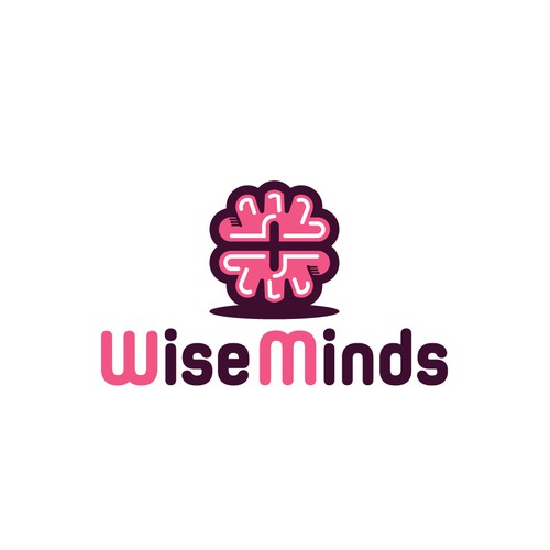 Wise minds eating disorder company ambigram logo initials