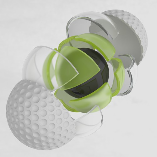 3D Rendering of Golf Ball Layers