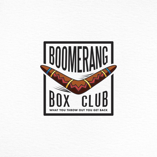 Bold boomerang logo