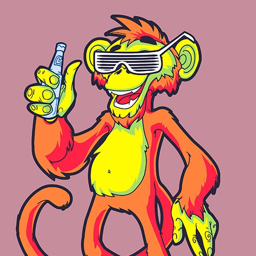 Crazy mokey mascot