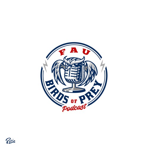 Owl Podcast Logo for FAU Birds of Prey Podcast