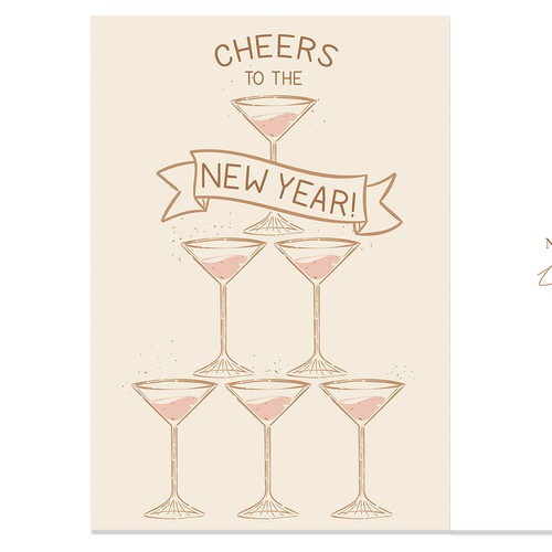 New Year Greeting card