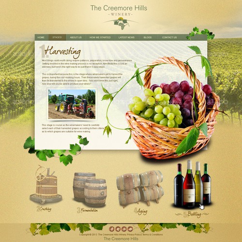 Help The Creemore Hills Winery with a new website design