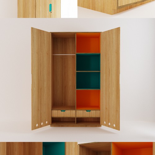 2 door closet