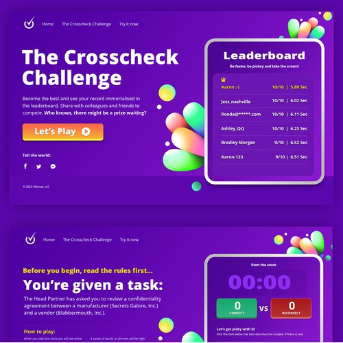 UI Design for a Crosschecking Exercise 